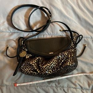 Juicy Couture Crossbody Gold Leopard Print